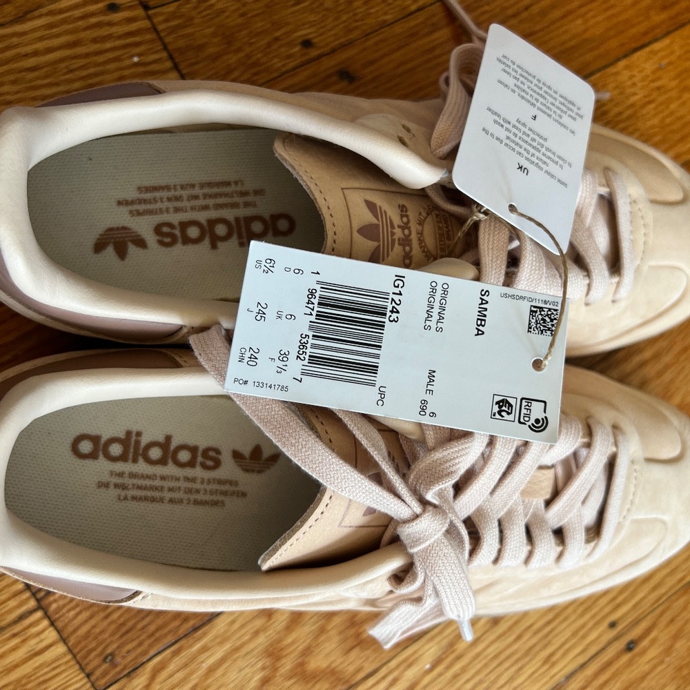 NIB Adidas Samba W7.5 M6.5 Halo Blush Clay Strata Gum IG1243 Shoes SOLD OUT - Picture 5 of 7